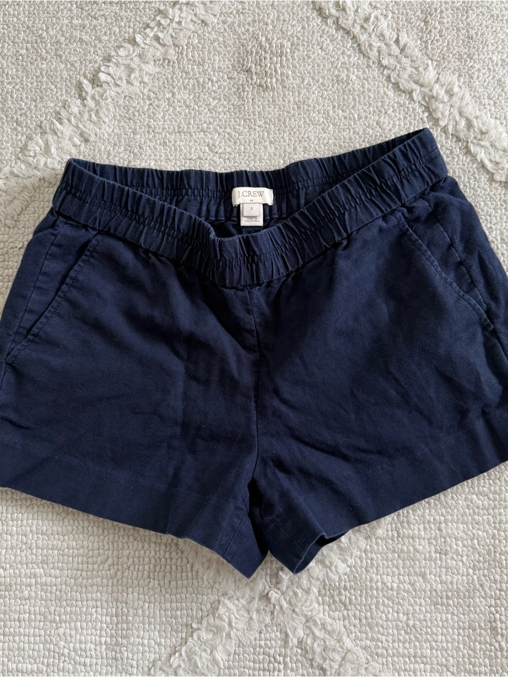 J. Crew Women's Navy Elastic-Waist Casual Shorts
